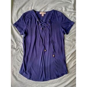 🌻 MK Blue Criss Cross Top